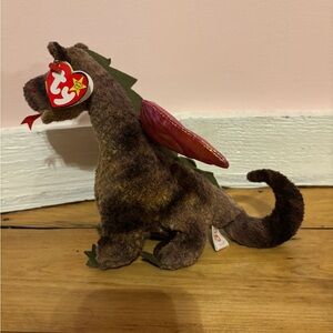 Ty Scorch Dragon Plush with Brown and Red